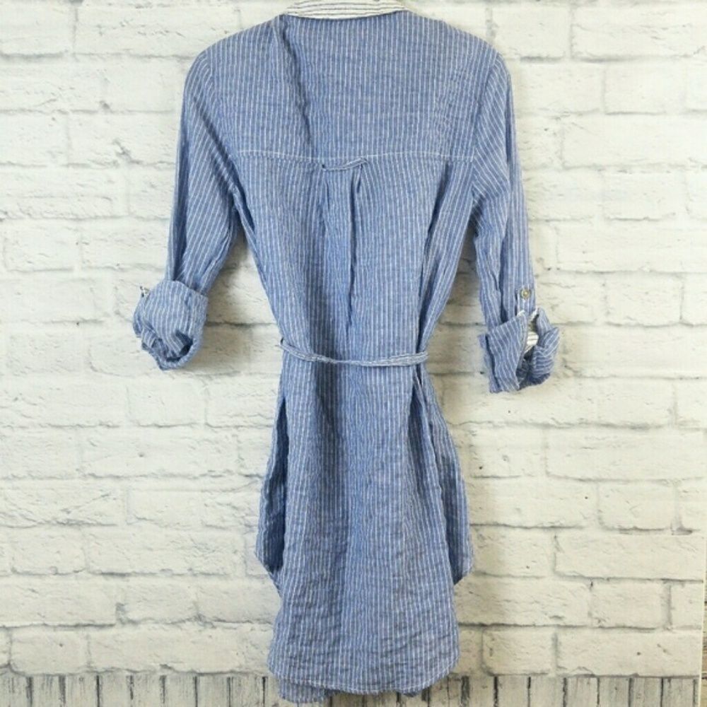 Anthropologie Shirt Tunic Top Stripe XS Blue White - Picture 4 of 6